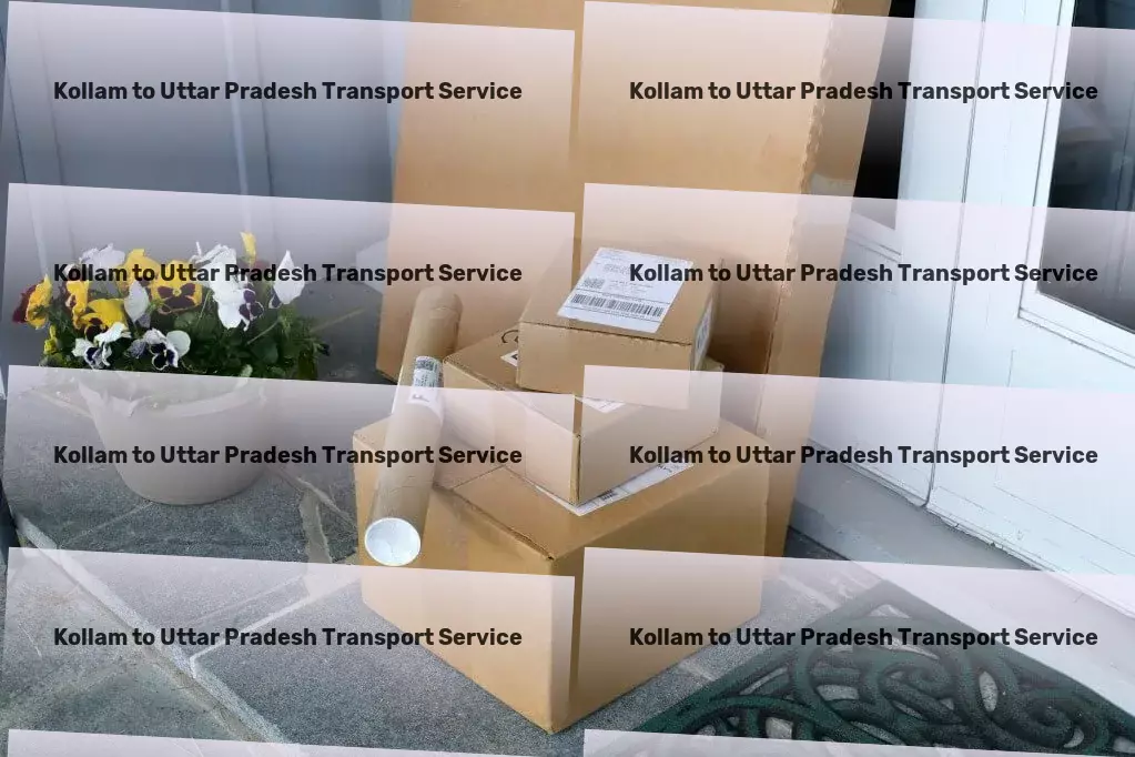 Kollam to Uttar Pradesh Cargo Freight transportation services